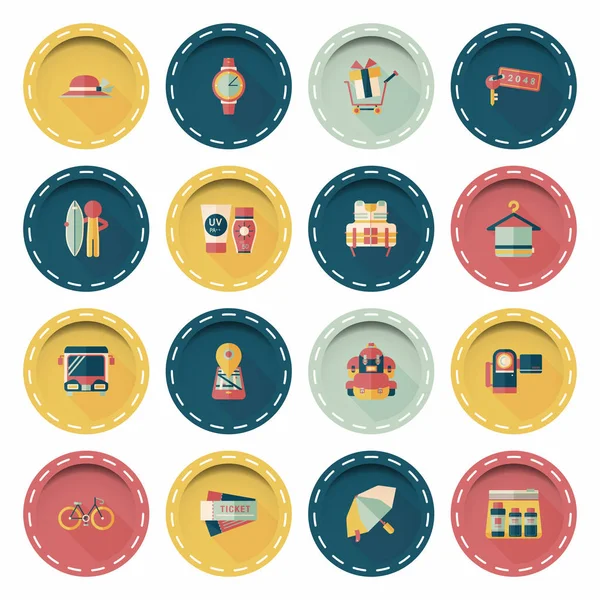 Travel and tourism icons set Vector Graphics
