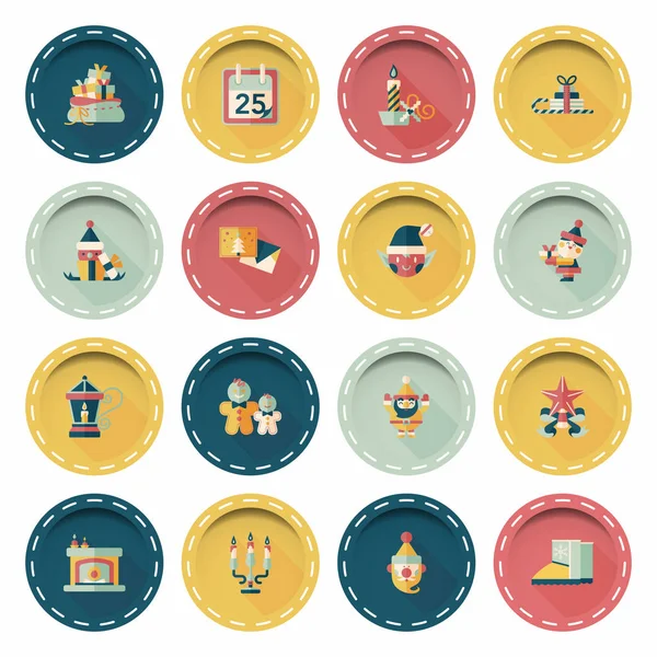 Christmas and winter icons set Stock Illustration