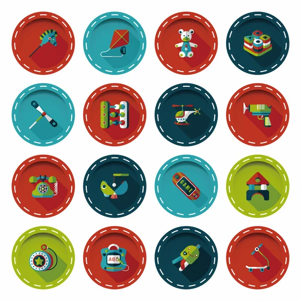 Conjunto de iconos de juguete para niños Vectores de stock libres de derechos