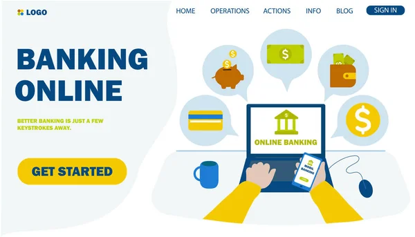 Çevrimiçi bankacılık. İnternet para transferleri, güvenli ödemeli akıllı telefon ödeme koruması. Bankacılık vektörü kavramı.