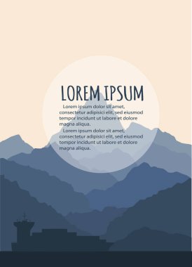 Ticari deniz nakliye flyer şablonu