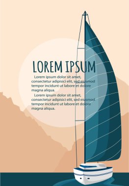 Yelkenli tekne yat kulübü el ilanı tasarımı