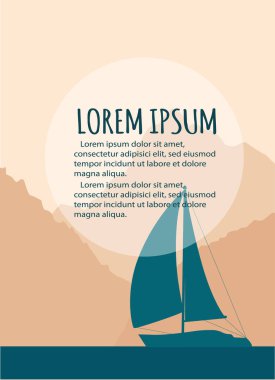 Yelkenli tekne yat kulübü el ilanı tasarımı