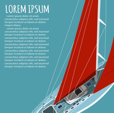 Yelkenli tekne yat kulübü el ilanı tasarımı