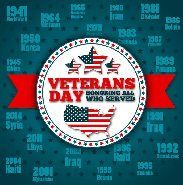 Veterans day greeting card template