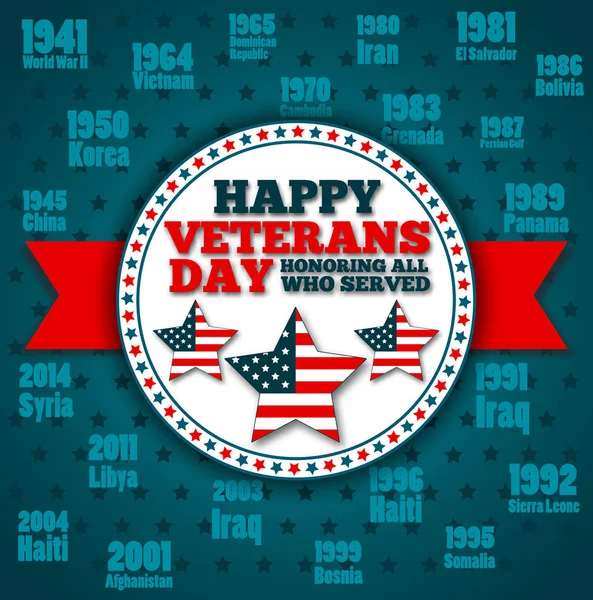 Veterans day greeting card template
