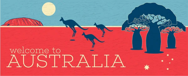 Witamy w Australii vintage poster — Wektor stockowy