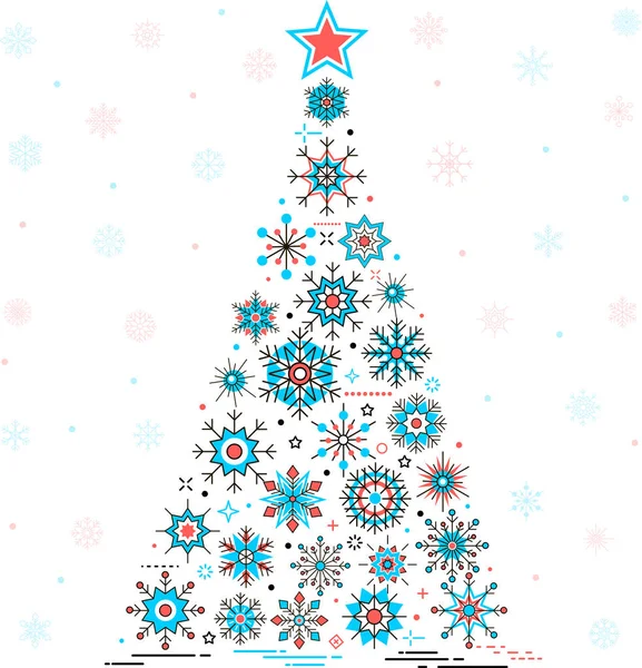 Merry xmas en gelukkig nieuw jaar kaart — Stockvector
