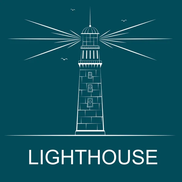 Lighthouse concept in simple style