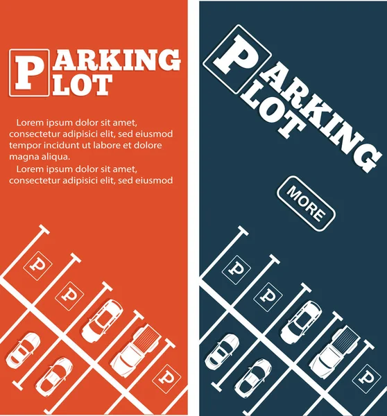 Листовки для парковки в минималистском стиле — стоковый вектор