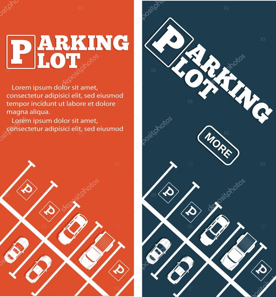 Parking lot flyers in minimalist style