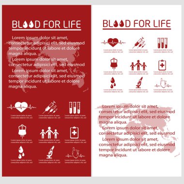 Kan donör el ilanı tasarım şablonu
