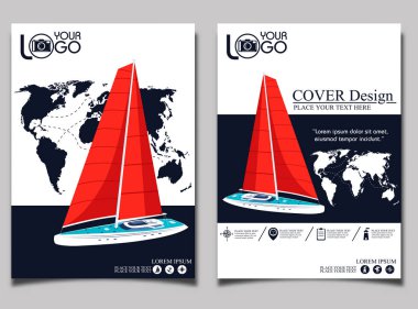 Yelkenli tekne yat kulübü el ilanı tasarımı