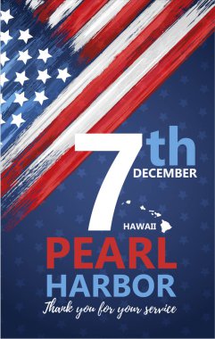 Pearl Harbor, Hawaii remembrance day clipart