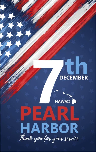 Pearl Harbor, Hawaï herdenkingsdag — Stockvector