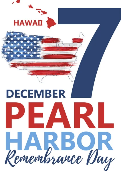 Pearl Harbor, Hawaii Anma Günü — Stok Vektör