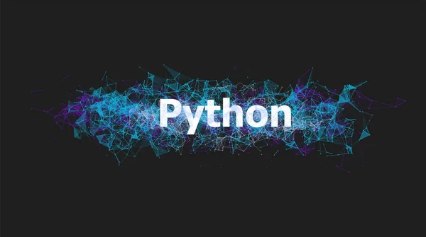 Teknologi Python untuk desain situs web - Stok Vektor