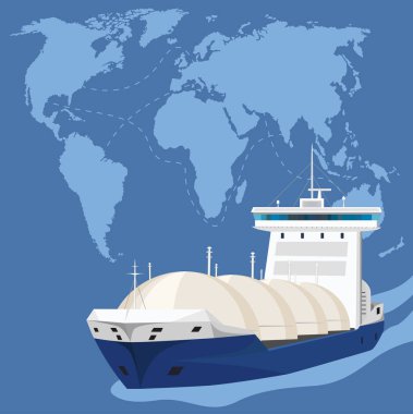 Deniz manzaralı gaz tankeri