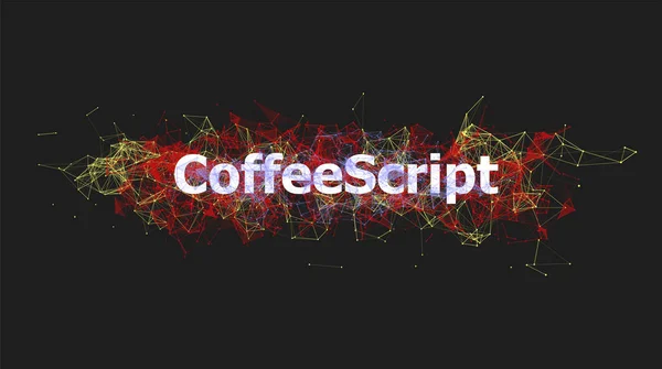 Teknologi CoffeeScript untuk desain situs web - Stok Vektor