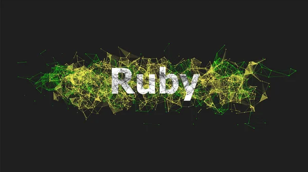 Ruby technologie pro design webových stránek — Stockový vektor