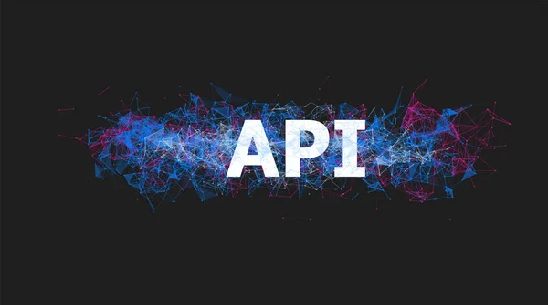 API technology for website design — ストックベクタ