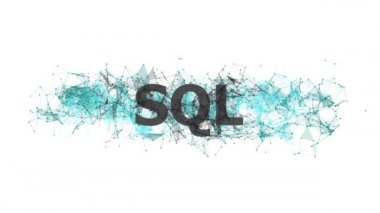 Renkli pleksus dizaynlı SQI veritabanı kavramı. Yazılım teknolojisi animasyonu döngüye soktu. Çevrimiçi ve çevrimdışı kodlama ve programlama kursları. Web sitesi geliştirme, ön uç mühendislik tasarımı.