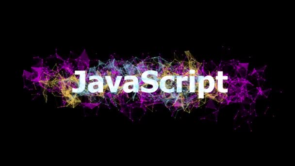 Javascript Taal Programmering Lussen Animatie Met Kleurrijke Plexus Ontwerp Software — Stockvideo