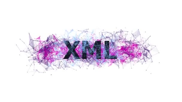 Koncepcja Języka Programowania Xml Kolorowym Splotem Technologia Oprogramowania Pętli Animacji — Wideo stockowe