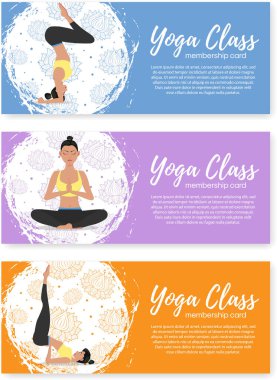 Yoga sınıfı düz stil yatay uçucular