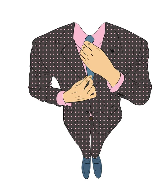 Business suit without head vector illustration. — 스톡 벡터