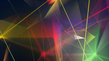 Plexus ögelerine sahip renkli soyut arkaplan