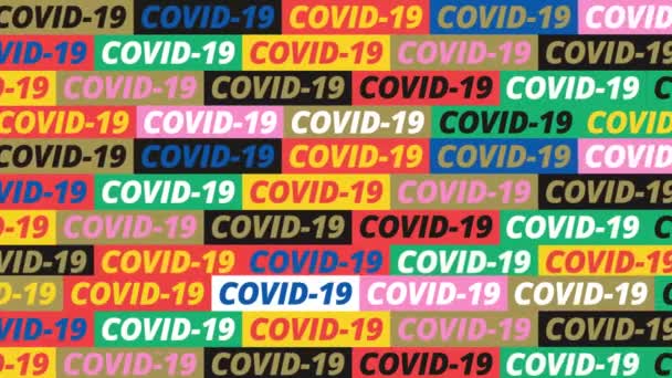 Animation Par Sms Coronavirus Covid Fond Mouvant Coloré Avec Nom — Video