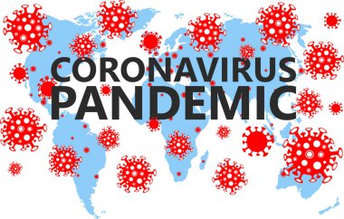 Küresel koronavirüs pandemik vektör çizimi