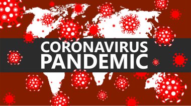 Küresel koronavirüs pandemik vektör çizimi
