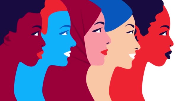 妇女社区和女权运动 — 图库视频影像