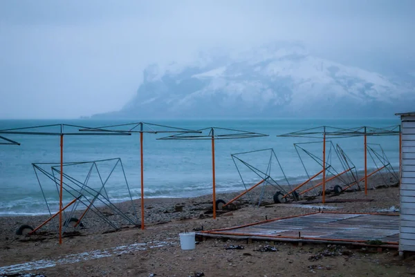 Kışın Koktebel 'de Karadeniz