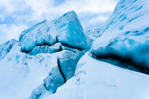 Grote Ijsvorming Matanuska Glacier Alaska Het Een Van Vele Stukken — Stockfoto