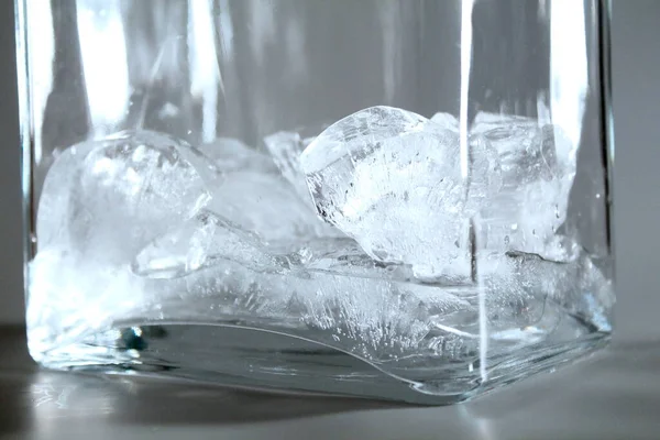 Agua Experimentos Con Agua Hielo Rocía Gota Agua — Foto de Stock