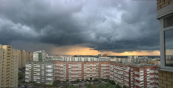 Alam Rusia Ural Kota Perm Langit Gelap Kota Rusia — Stok Foto