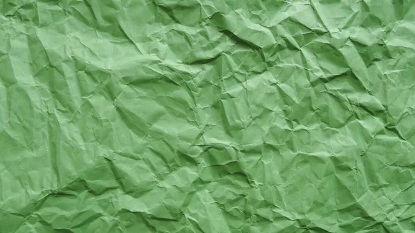 Papel Reciclado Verde Arrugado Fondo Abstracto Espacio Para Copiar — Foto de Stock