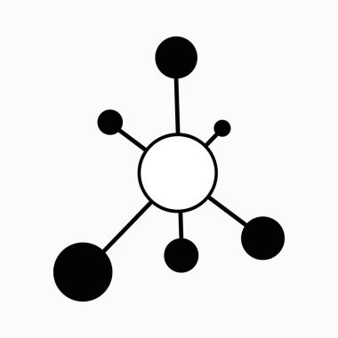 Yeni bağlantı simgesi siyah merkez ağı tasarlandı