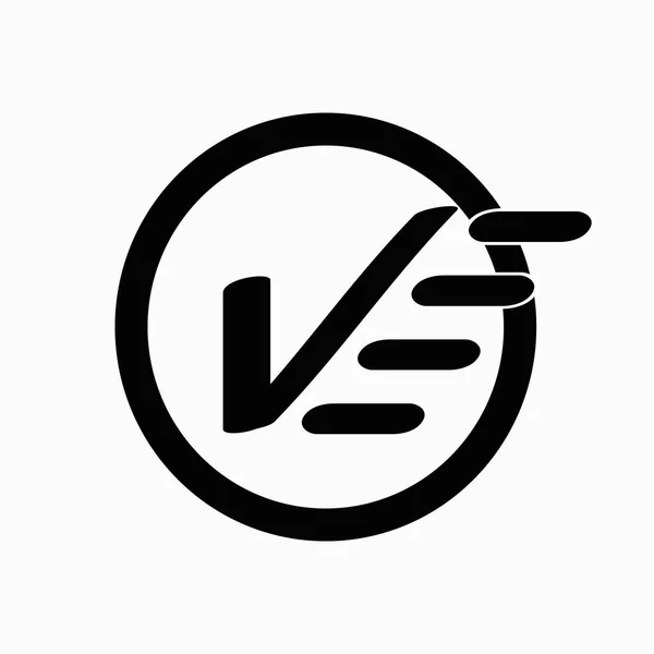 Ícone Vetorial Símbolo Ecológico Plano Verifique Design Ícone Marca Confirmações — Vetor de Stock