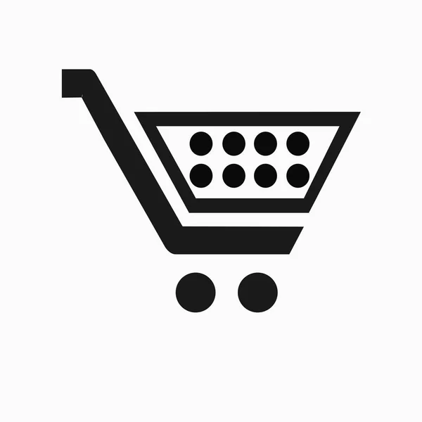 Cesta Compras Comercio Electrónico Ilustración Una Tienda Online Mercado Icono — Vector de stock