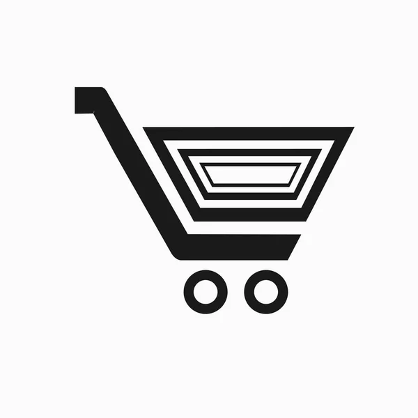 Warenkorb Elektronischer Handel Illustration Eines Online Shops Marktplatz Vektorsymbol — Stockvektor