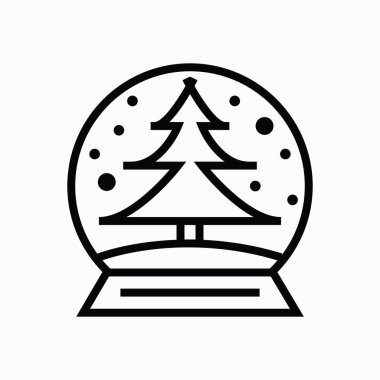 Noel ağacı. Noel süsü. Yılbaşı tatili illüstrasyonu. Noel oyuncağı. Uygulama ve bilgi grafiği için izole edilmiş minimal düz doğrusal simge. Web siteleri ve mobil minimal düz tasarım için ticari satır vektör simgesi.