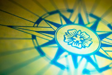 Kuzey-güneybatı pusula okyanus gezgini için yön bulma yıldızı simgesi