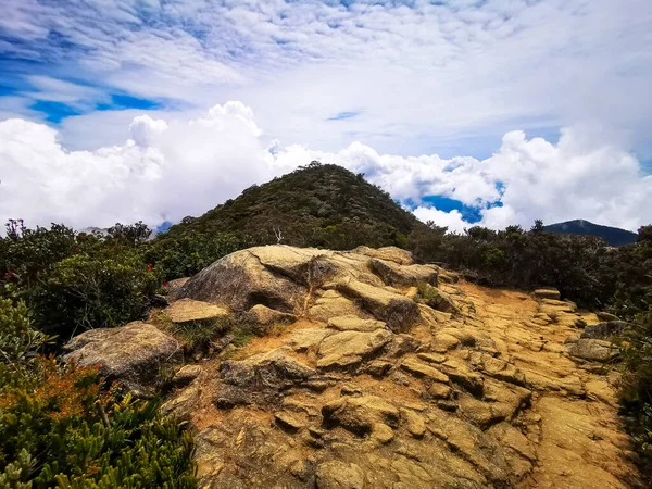 Paisagem Perto Pico Monte Kinanbalu Aka Akinabalu Estado Sabah Malásia — Fotografia de Stock