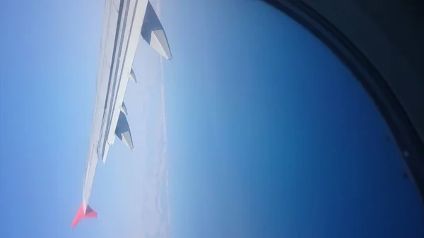 View Plane Window Coastal Part Antalya Turkey — Stock Photo, Image