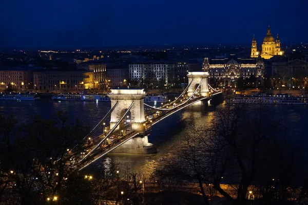 Dies Ist Ein Bild Einer Brücke Budapest Ungarn — Stockfoto