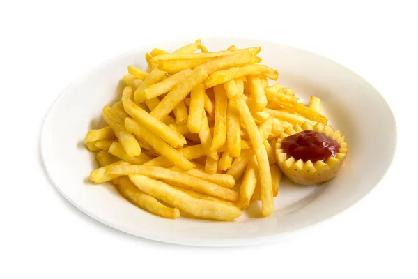 Patatine Fritte Patatine Fritte Semplicemente Fritto Stile Inglese Americano Miglior — Foto Stock